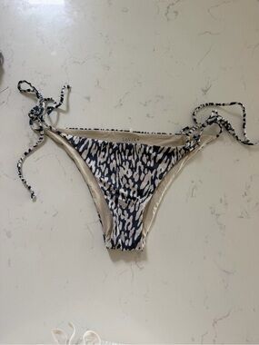 Tavik Navy and White Animal-Print Bikini Bottom